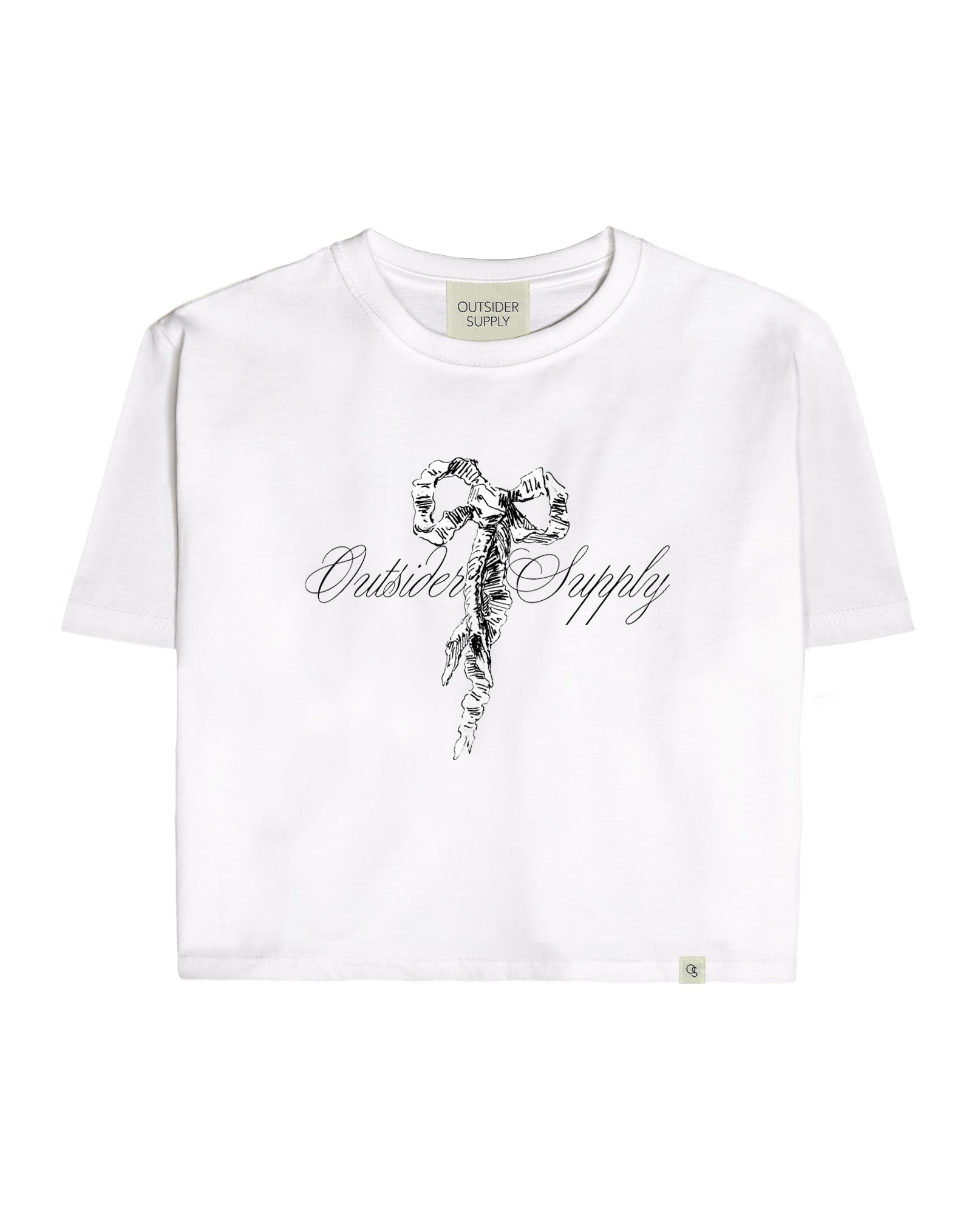 Outsider Supply Rococo Bow Perfect Crop Tee